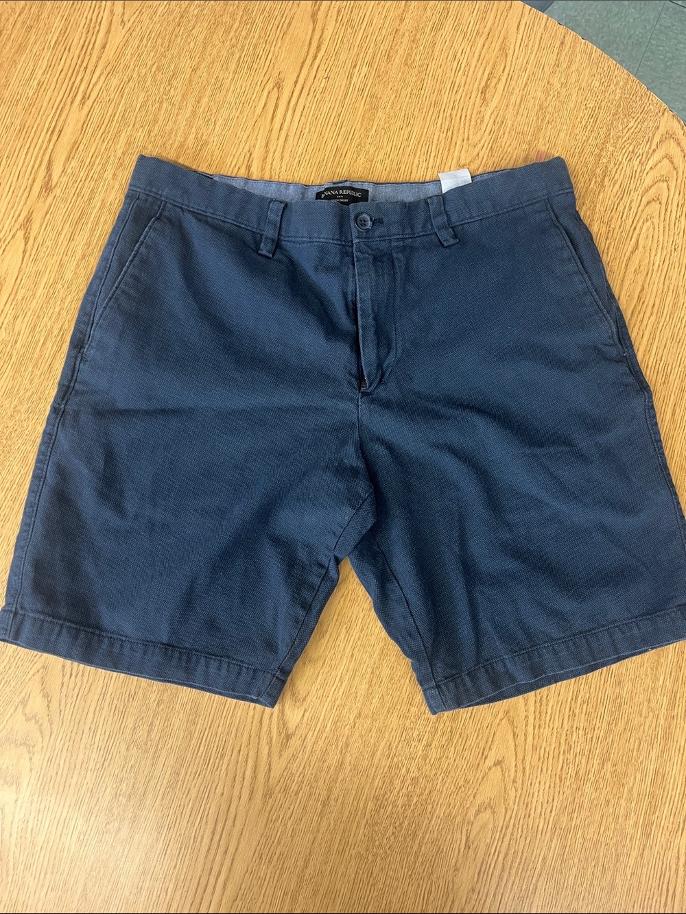 Banana Republic Dark Navy Flat-Front Chino Shorts (Aiden)